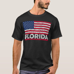 Florida USA Flag American Distressed Floridian T-Shirt