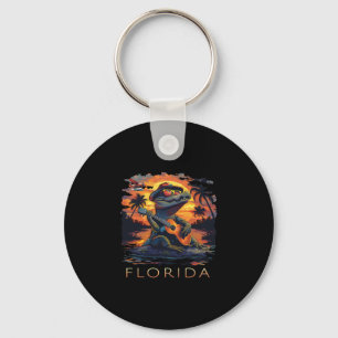 Florida Vacation Cute Alligator Keychain