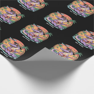 Florida Vacation Cute Cool Summer Alligator Funny Wrapping Paper