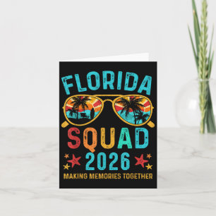 Florida Vacation Squad 2026 Family Matching Vintag Card