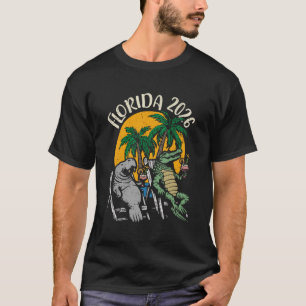 Florida Vacay 2026 Funny Manatee Alligator Vacatio T-Shirt