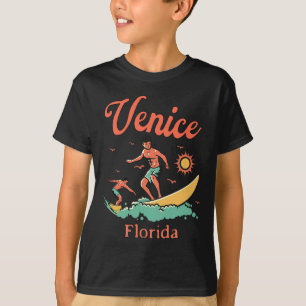 Florida Venice Fl Surfer Surfing Beach Fishing Pie T-Shirt