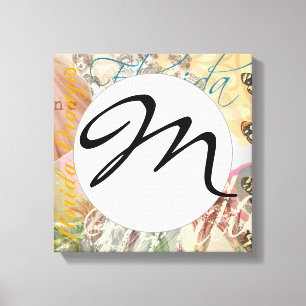 Florida Vintage Travel Beach Seashell Shell Art Canvas Print