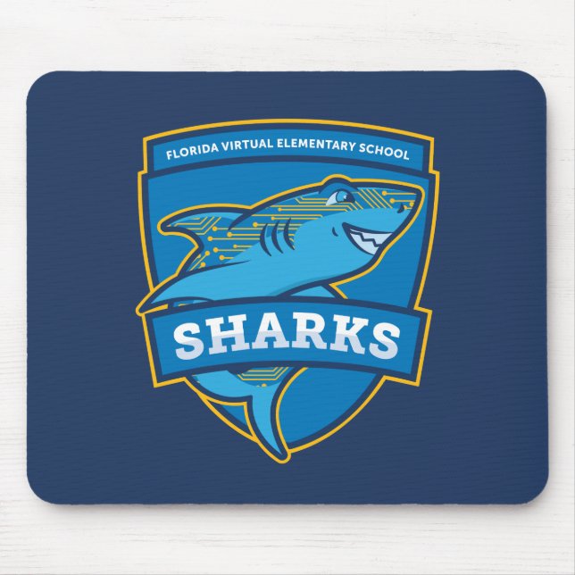 Florida Virtual Elementary School Mouse Pad (Navy) (Front)