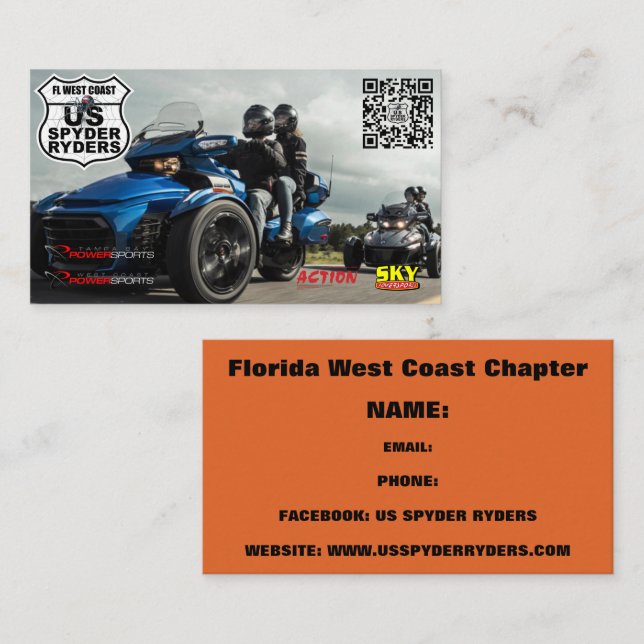 Florida West Chapter - Business Cards 3 (Front/Back)
