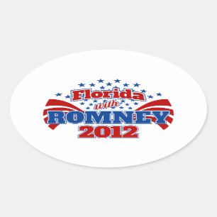 Florida with Romney 2012 Oval Sticker