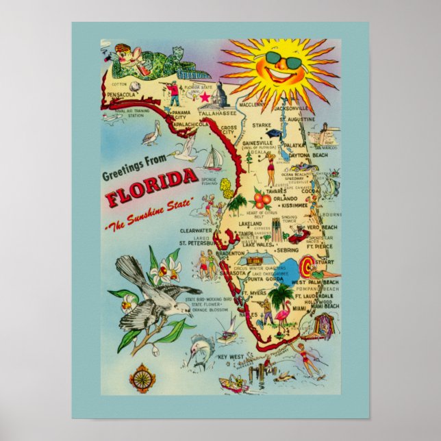 Floride 12x16 Poster imprimé (Devant)