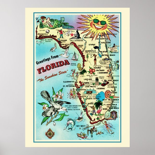 Floride 24x32 Poster imprimé (Devant)