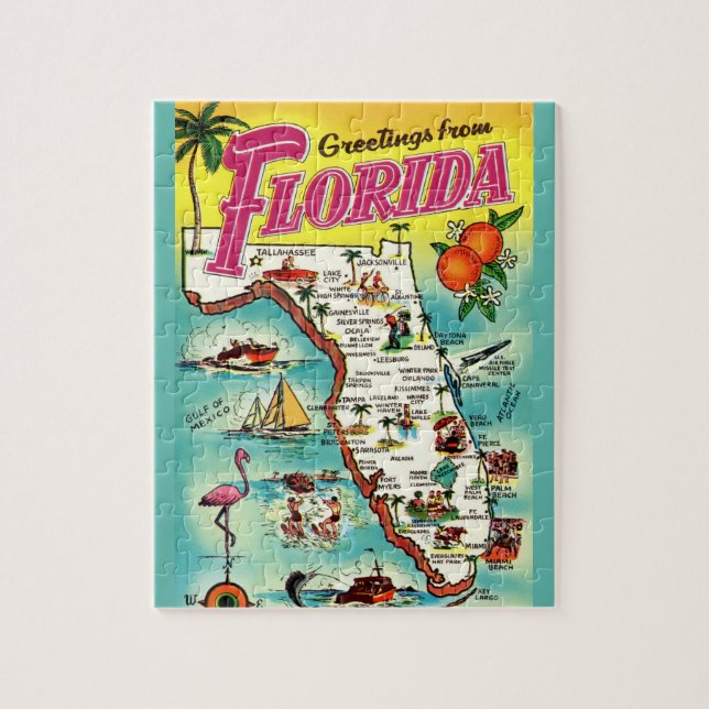 Floride Carte de voeux 8x10 Jigsaw Puzzle (Vertical)