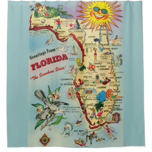 Floride Carte Douche rideau (Devant)