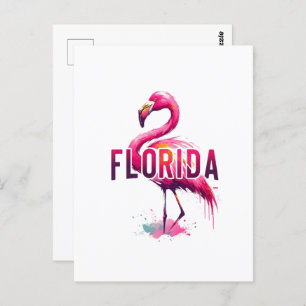 Floride, Flamant rose, Carte postale de poste