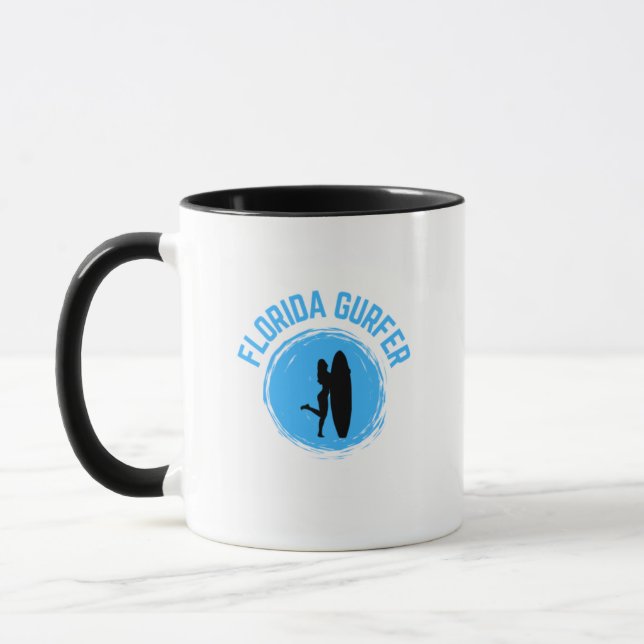 Floride Gurfer (Surfer femelle) Mug de café (Gauche)