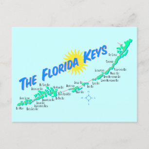 Floride Keys Carte rétro illustration