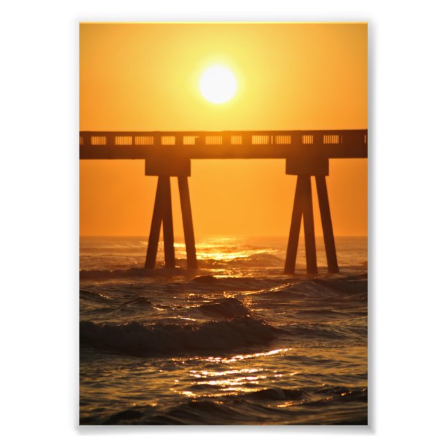 Floride Ocean Sunset 5x7 Photo (Devant)