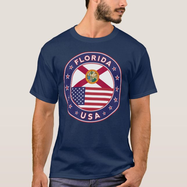 Floride, T-shirt Floride, bleu (Devant)