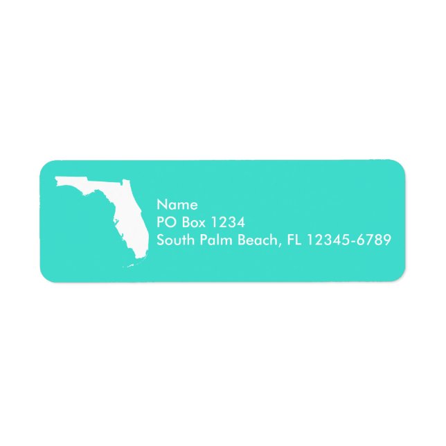 Floride Turquoise et blanche Personnalisée (Devant)