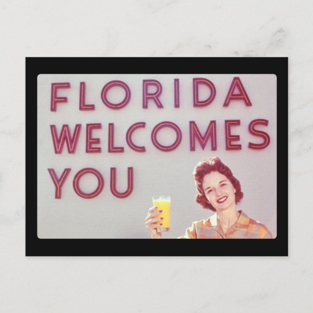 Floride Vous Accueille Carte Postale (Devant)
