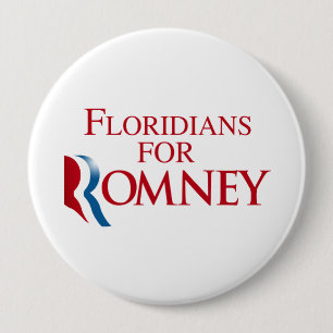 FLORIDIANS FOR ROMNEY.png 4 Inch Round Button