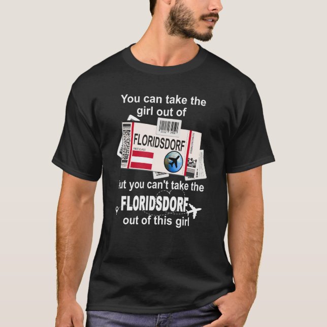 Floridsdorf Boarding Pass Floridsdorf Girl Florids T-Shirt (Front)