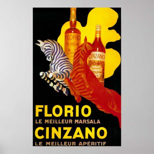 Florio Cinzano Poster Vintage Europe (Devant)