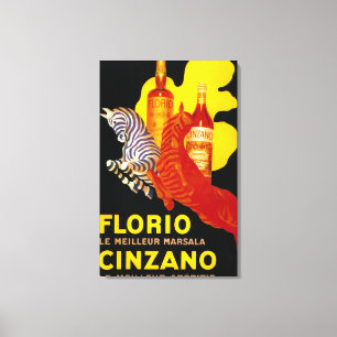 Florio Cinzano Vintage PosterEurope Canvas Print