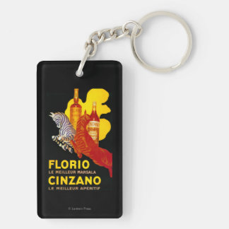 Florio Cinzano Vintage PosterEurope Keychain