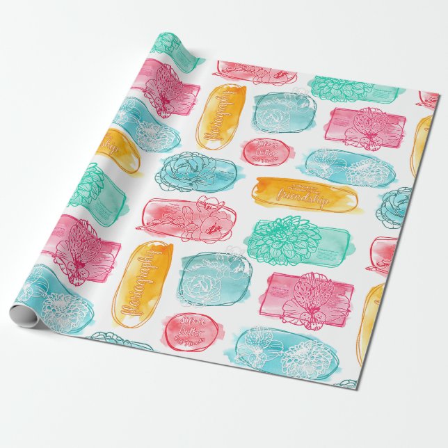 Floriography Wrapping Paper (Unrolled)