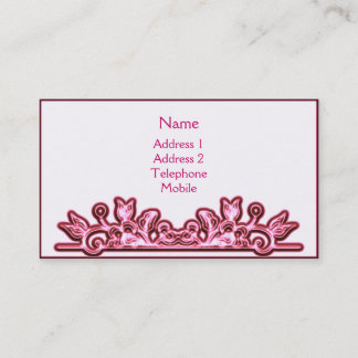 Florish élégant dans les roses - carte de profil