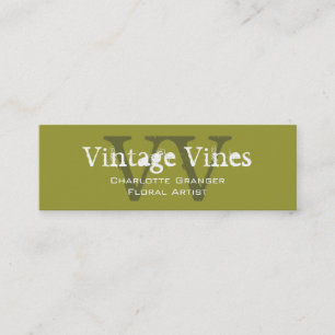Florist Customizable Business Card Monograms