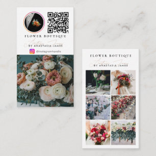 Florist Decorator Photo Feed Social Media QR Code Business Card