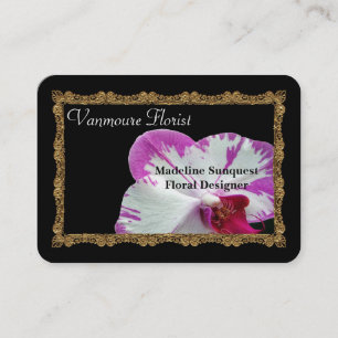 Florist Drama Sense Elegant Professional Business Card