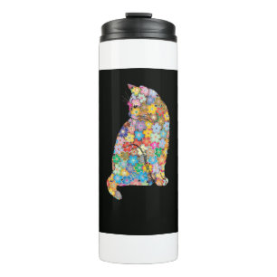 Florist Florist Ca Flower Cat Cat Red Cat Pink Cat Thermal Tumbler