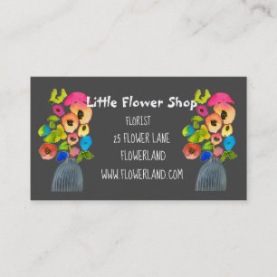 Florist Flower Shop modern flower business Card
