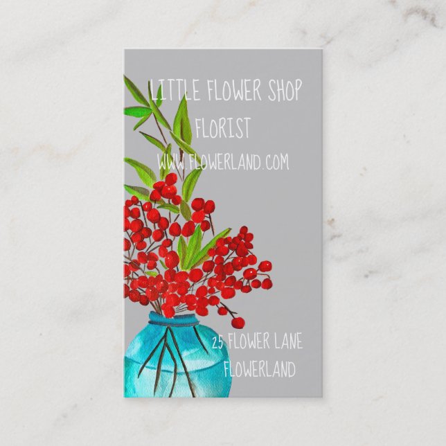 Florist Flower Shop modern simple business Business Card (Front)