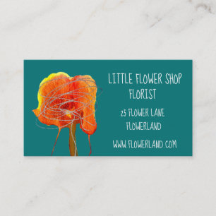 Florist Flower Shop modern simple business Card