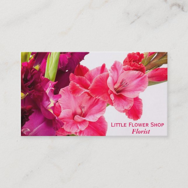 Florist Flower Shop Stylish business Business Card (Front)
