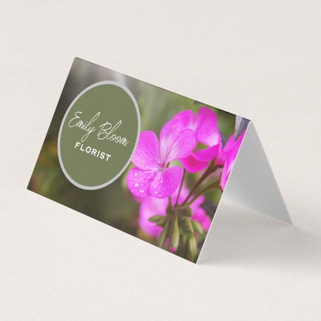 Florist, Flowers  Business Card (Front)