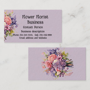 Florist Flowers For Sale  Business Card