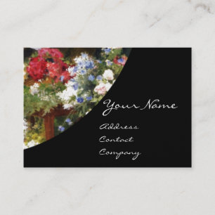 FLORIST MAKING A BOUQUET WITH COLORFUL FLOWERS BUSINESS CARD