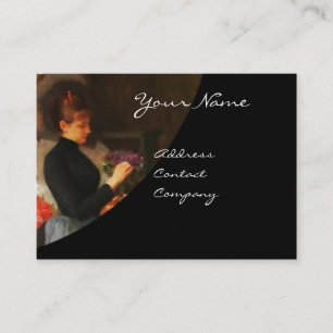 FLORIST MAKING A BOUQUET WITH COLORFUL FLOWERS BUSINESS CARD