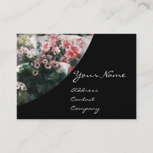 FLORIST MAKING A BOUQUET WITH COLORFUL FLOWERS BUSINESS CARD