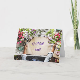 FLORIST PAPER - GET WELL CARD