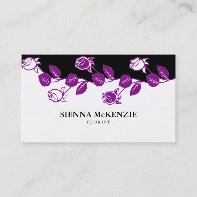 Florist (Purple) Business Card (Front)
