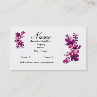 Florist Purple Flowers Business Cards