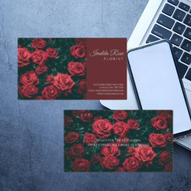 Florist Red Rose Business Card (Creator Uploaded)