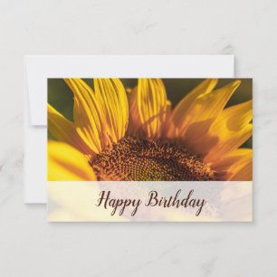 Florist Sunflower Photo Happy Birthday Card