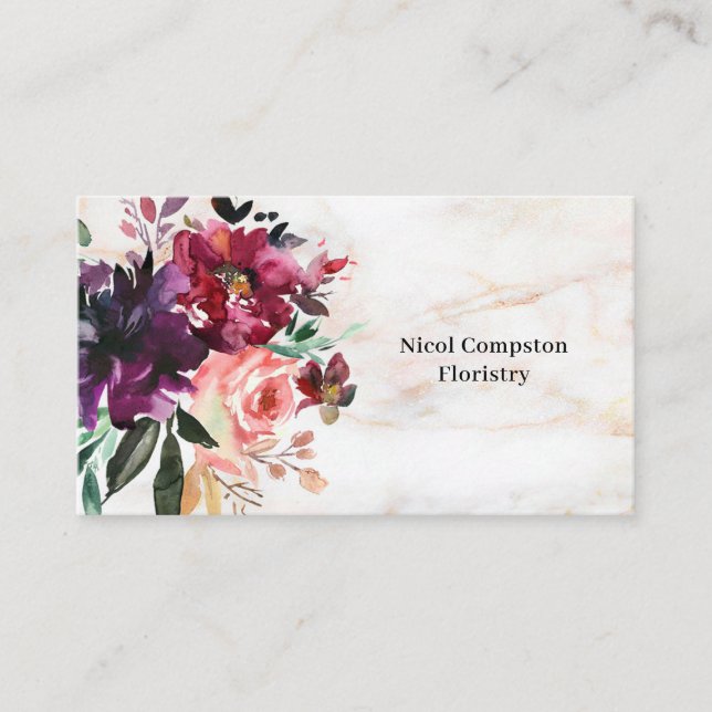Floristry Professional Business Card (Front)