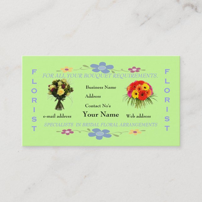 Florists Business Card (Front)