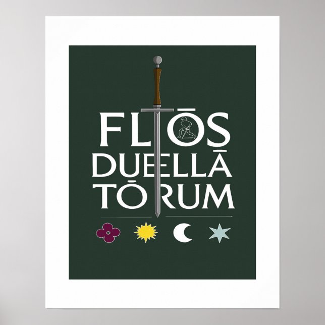 Flos Duellatorum Green Edition– Medieval Sword Art Poster (Front)