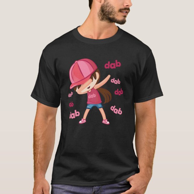Floss Dance, Dabbing Tee Shirts, Dab Dancing Graph (Front)